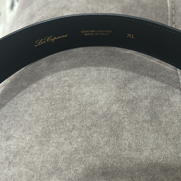 2 LES COPAINS // vintage LC gold logo black leather belt Y2K main image 5